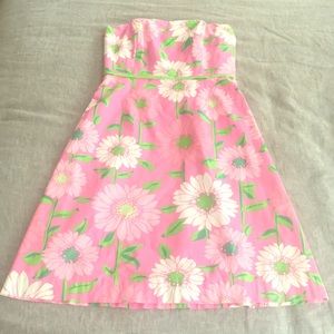Lilly Pulitzer Scalloped Strapless Dress. Size 10.